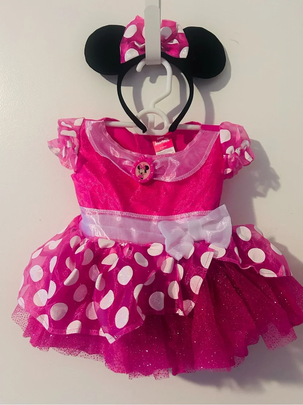 Disney Minnie Mouse Costume for Infant, Pink , Size 12-18 Months.
